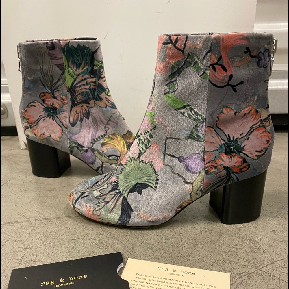 Rag & Bone Drea Boot Gry Floral Cam